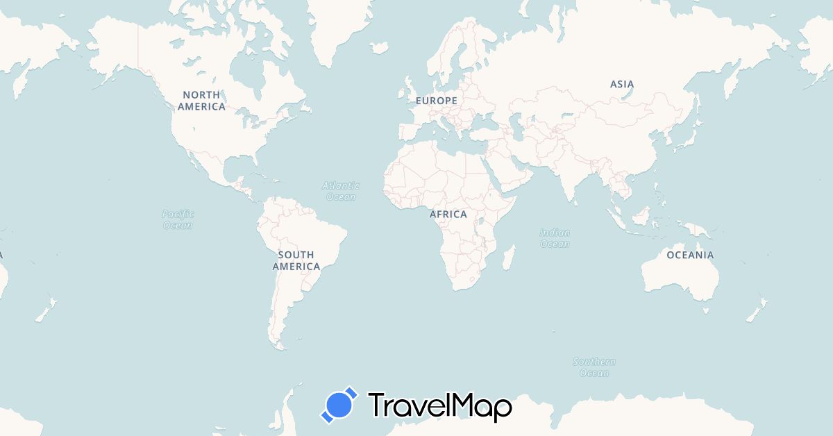 TravelMap itinerary: driving, bus, plane, train, hiking, boat, hitchhiking in Armenia, Argentina, Austria, Bulgaria, Bolivia, Brazil, Cook Islands, China, Colombia, Costa Rica, Cape Verde, Czech Republic, Germany, Dominica, Ecuador, Spain, France, Georgia, French Guiana, Gibraltar, Guadeloupe, Guatemala, Honduras, Hungary, Indonesia, Iran, Kyrgyzstan, Laos, Morocco, Martinique, Mexico, Malaysia, New Caledonia, Nicaragua, Panama, Peru, French Polynesia, Poland, Portugal, Paraguay, Serbia, Slovakia, Thailand, Turkmenistan, Turkey, United States, Uruguay, Uzbekistan, Vietnam, Wallis and Futuna, Samoa (Africa, Asia, Europe, North America, Oceania, South America)